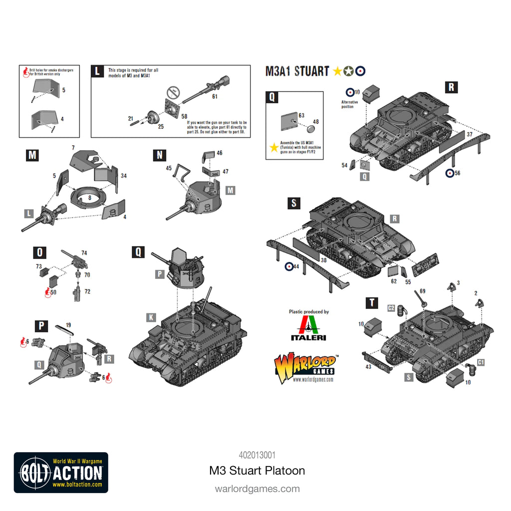 Bolt Action US M3 Stuart Platoon Warlord Games