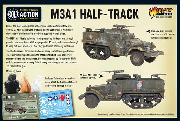 Bolt Action US M3A1 Halftrack Warlord Games