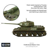 T-34/85 Medium Tank – Soviet WWII Plastic Model | Bolt Action
