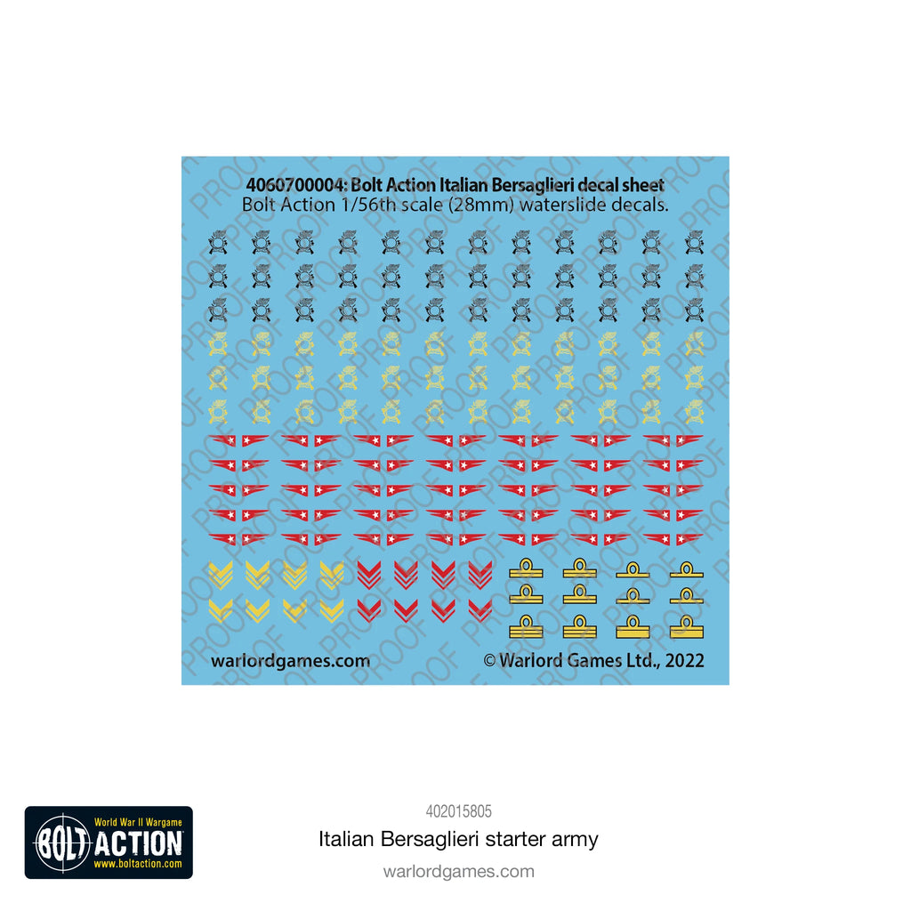 Bolt Action Italian Bersaglieri Starter Army Warlord Games