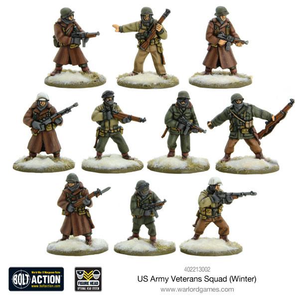 Bolt Action US Army Veterans Squad (Winter) Warlord Games