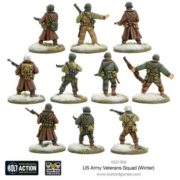 Bolt Action US Army Veterans Squad (Winter) Warlord Games