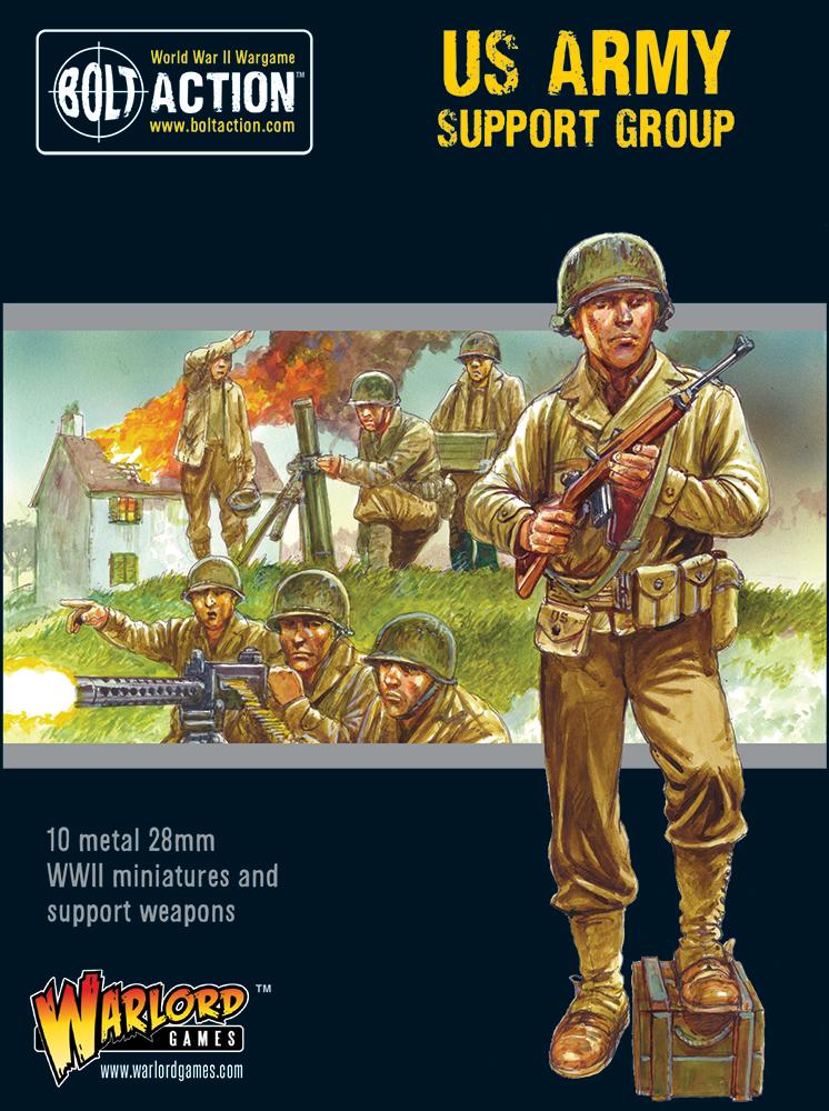 Bolt Action US Army Support Group (HQ, Mortar & MMG) Warlord Games