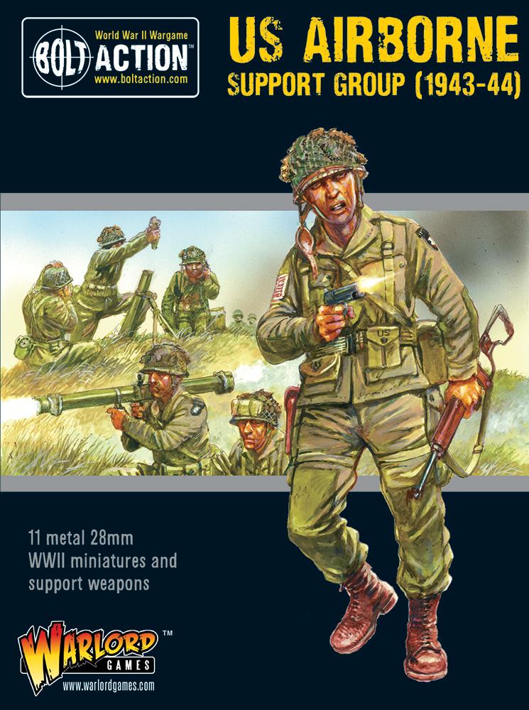 Bolt Action US Airborne Support Group ('43-'44) (HQ, Mortar & MMG) Warlord Games