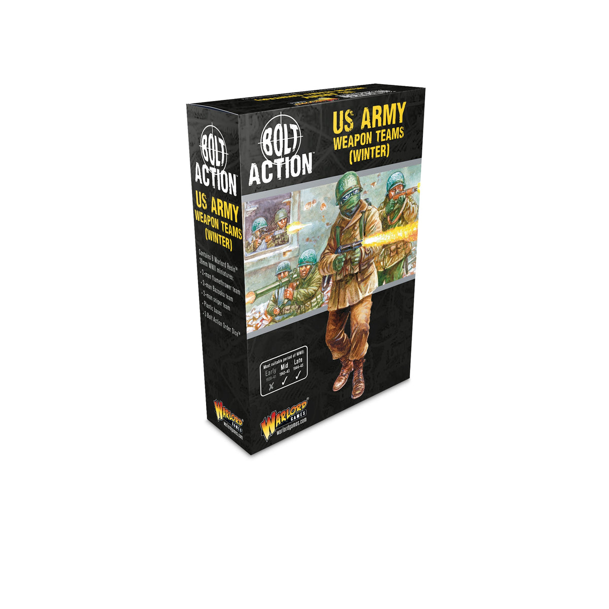 The same winter weapons teams in the newer Bolt Action box, contents printed on the side