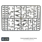The plastic Commonwealth Infantry frame: heads, bodies, arms and weapons