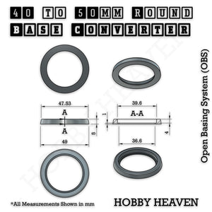 Round Bases Size Converters Round to Round 3d Print Full Range