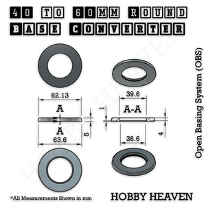 Round Bases Size Converters Round to Round 3d Print Full Range