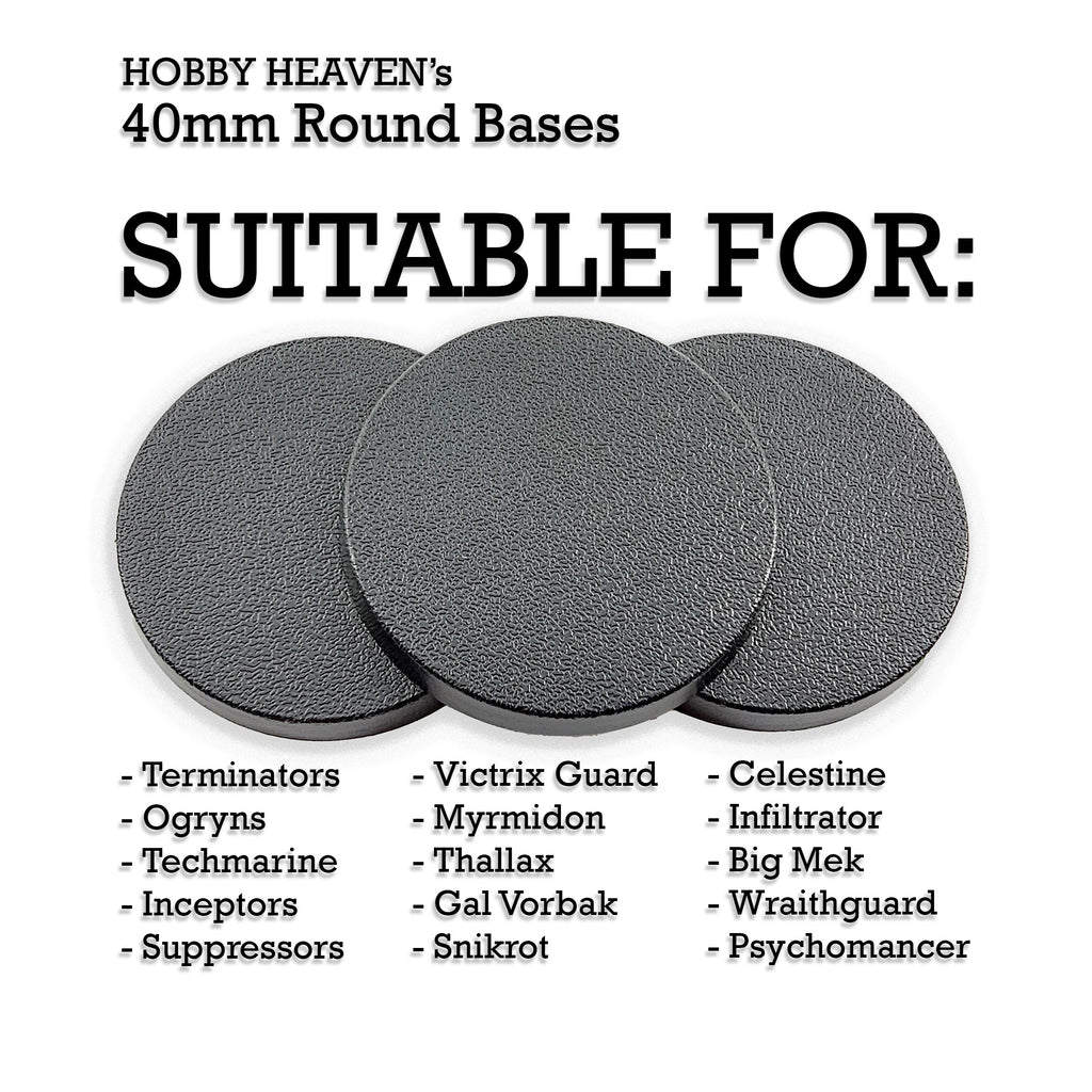 40mm Round Plain Wargaming Bases | Premium Miniature Bases for Tabletop ...