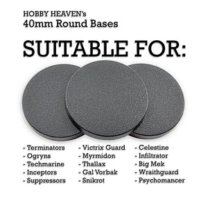 Examples of use 40mm round bases