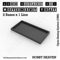 Square and Rectangle Movement Trays for Tabletop Games | Warhammer Compatible | Full Range
