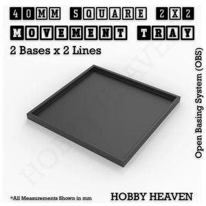 Square and Rectangle Movement Trays for Tabletop Games | Warhammer Compatible | Full Range