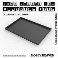 Square and Rectangle Movement Trays for Tabletop Games | Warhammer Compatible | Full Range
