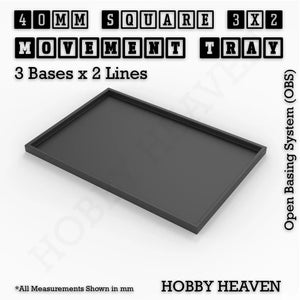 Square and Rectangle Movement Trays for Tabletop Games | Warhammer Compatible | Full Range