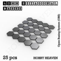 Hexagonal Bases 10mm to 200mm 3d Print Full Range Tabletop Games
