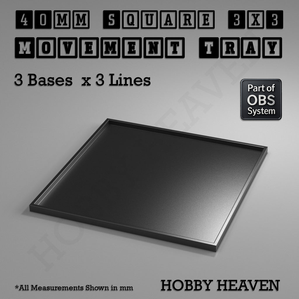 Square Movement Trays | OBS System | 20mm 25mm 30mm 40mm 50mm Bases