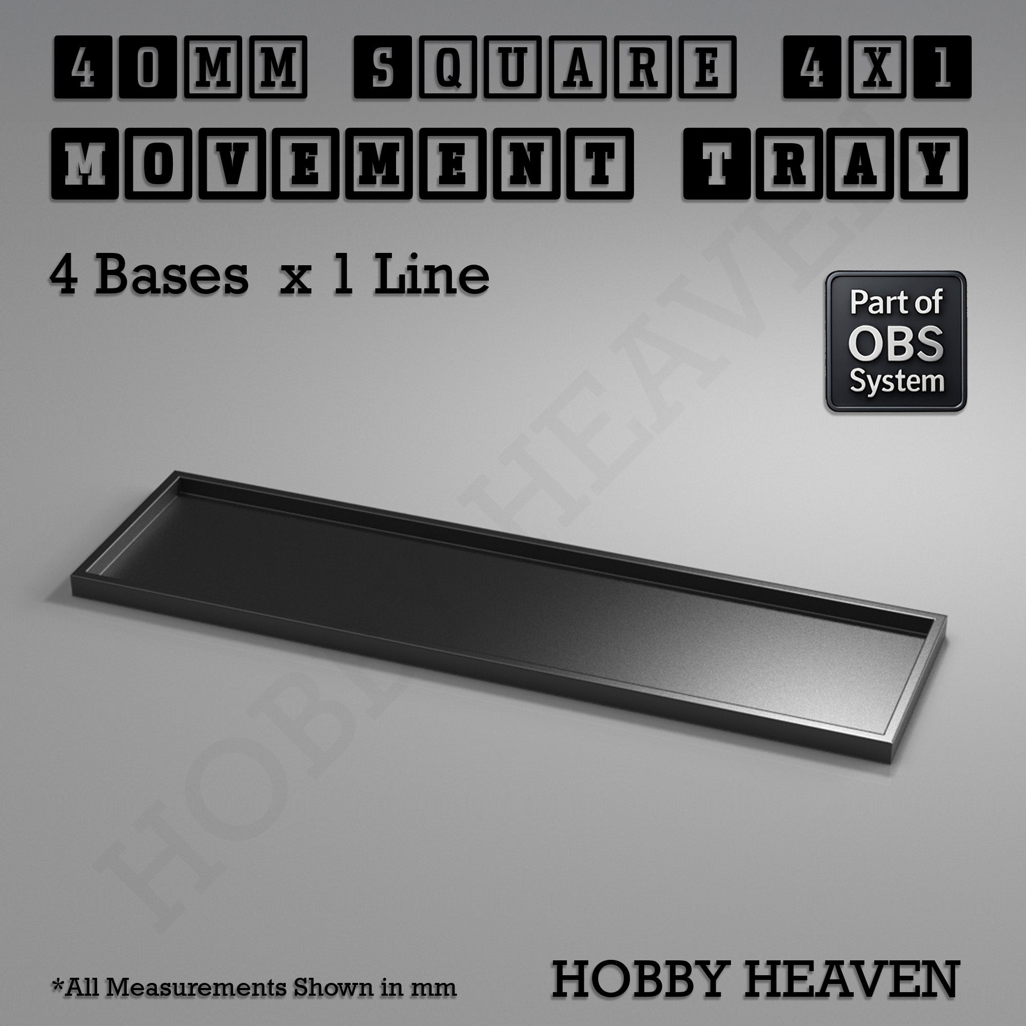 Square Movement Trays | OBS System | 20mm 25mm 30mm 40mm 50mm Bases