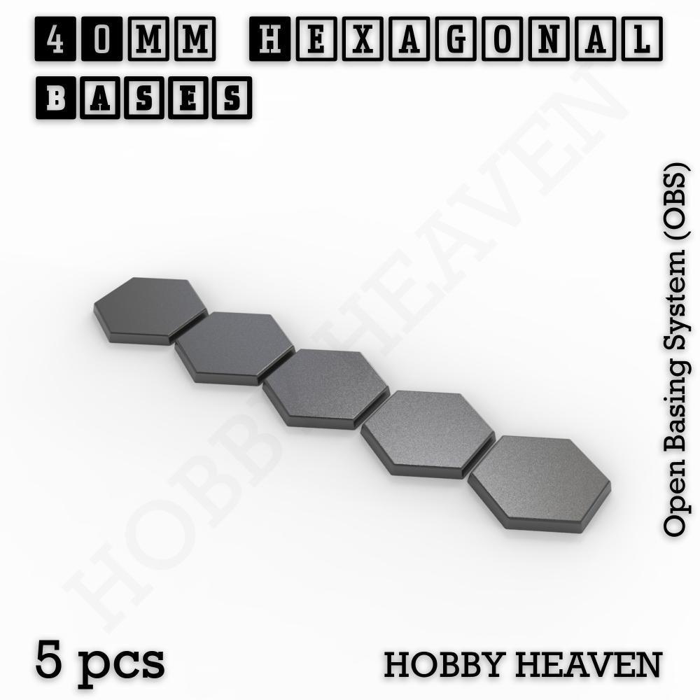 Hexagonal Bases 10mm to 200mm 3d Print Full Range Tabletop Games