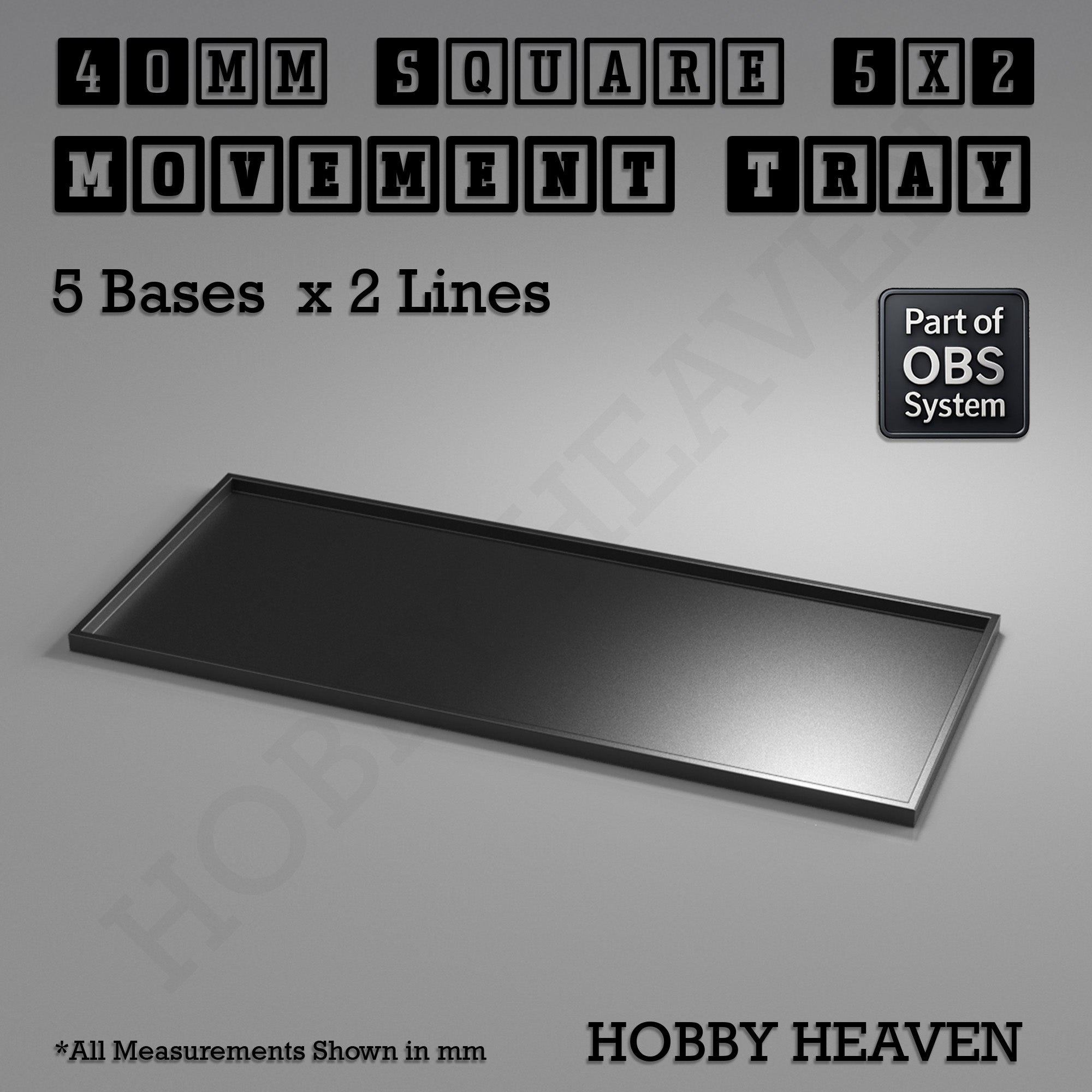 Square Movement Trays | OBS System | 20mm 25mm 30mm 40mm 50mm Bases