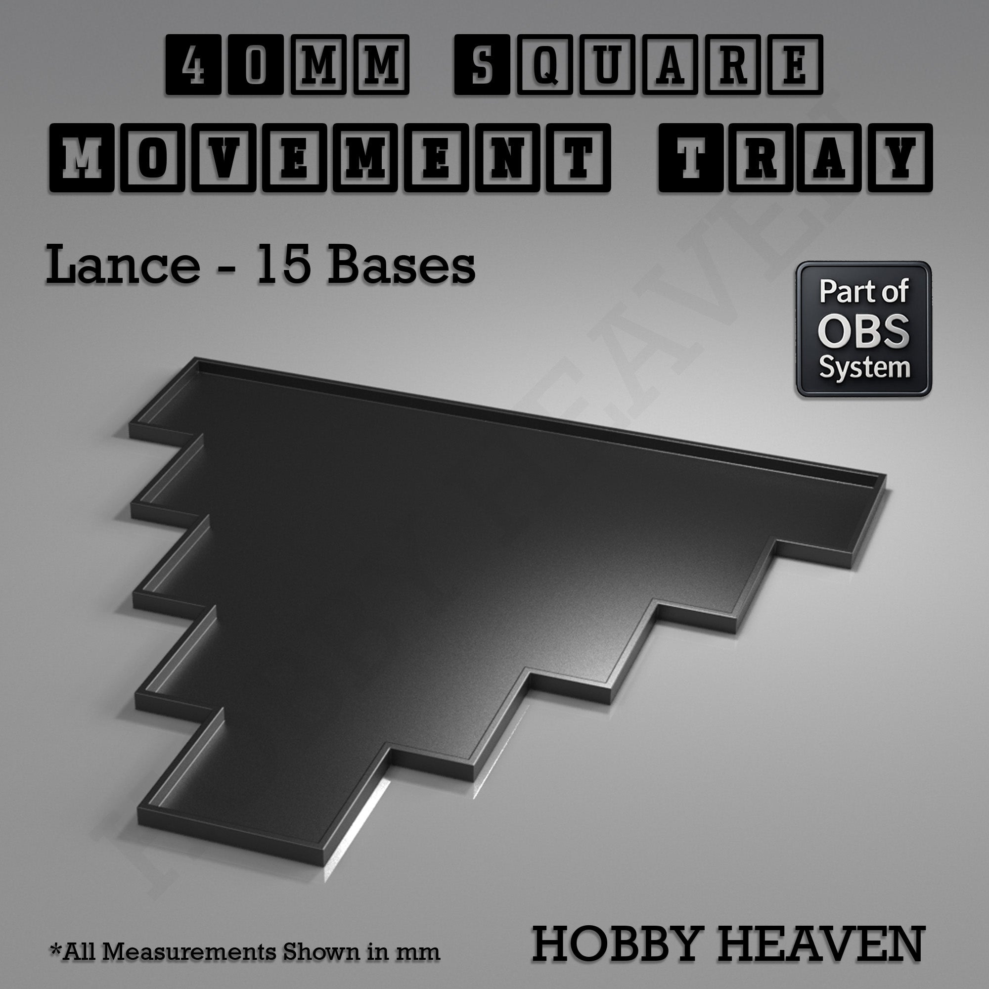 Square Movement Trays | OBS System | 20mm 25mm 30mm 40mm 50mm Bases