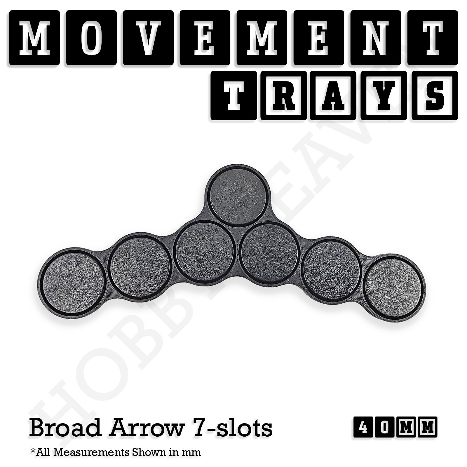 40mm Movement Trays for Miniatures | Tabletop Wargames Compatible | Full Range