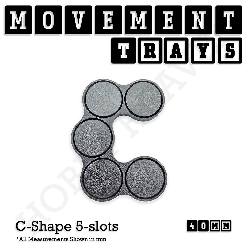 40mm Movement Trays for Miniatures | Tabletop Wargames Compatible | Full Range