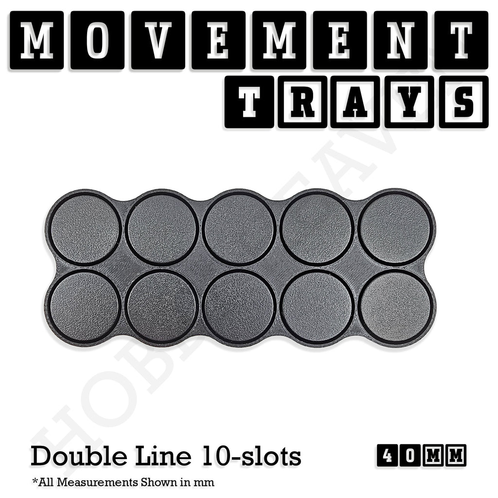 40mm Movement Trays for Miniatures | Tabletop Wargames Compatible | Full Range