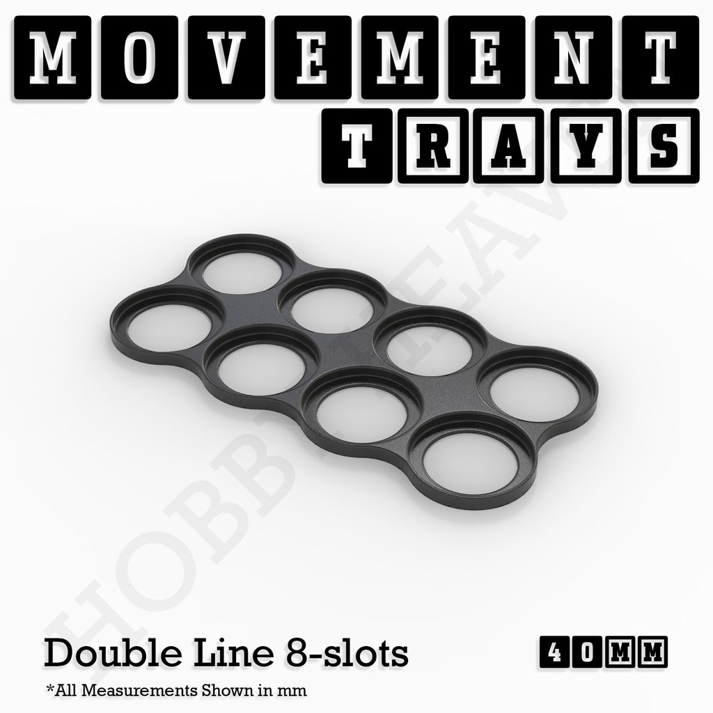 40mm Movement Trays for Miniatures | Tabletop Wargames Compatible | Full Range