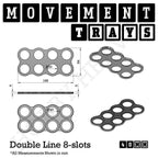 40mm Movement Trays for Miniatures | Tabletop Wargames Compatible | Full Range