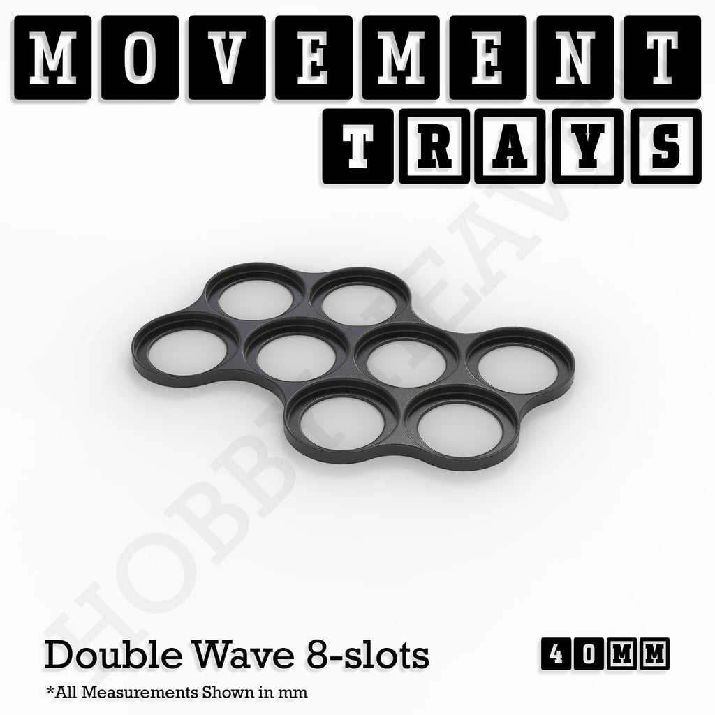 40mm Movement Trays for Miniatures | Tabletop Wargames Compatible | Full Range