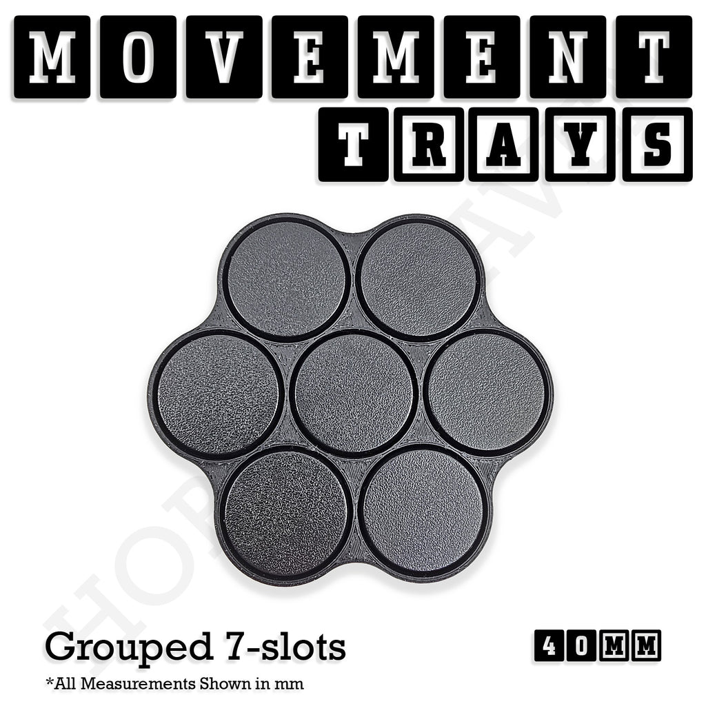 40mm Movement Trays for Miniatures | Tabletop Wargames Compatible | Full Range