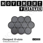 40mm Movement Trays for Miniatures | Tabletop Wargames Compatible | Full Range