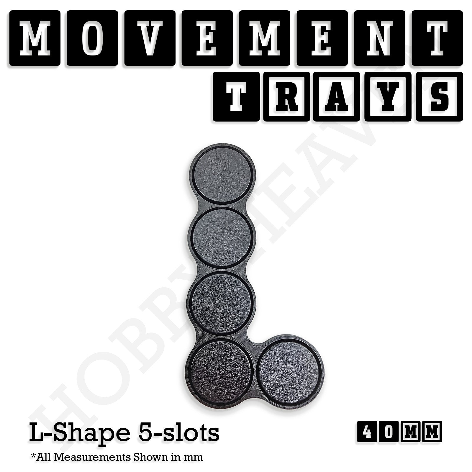 40mm Movement Trays for Miniatures | Tabletop Wargames Compatible | Full Range