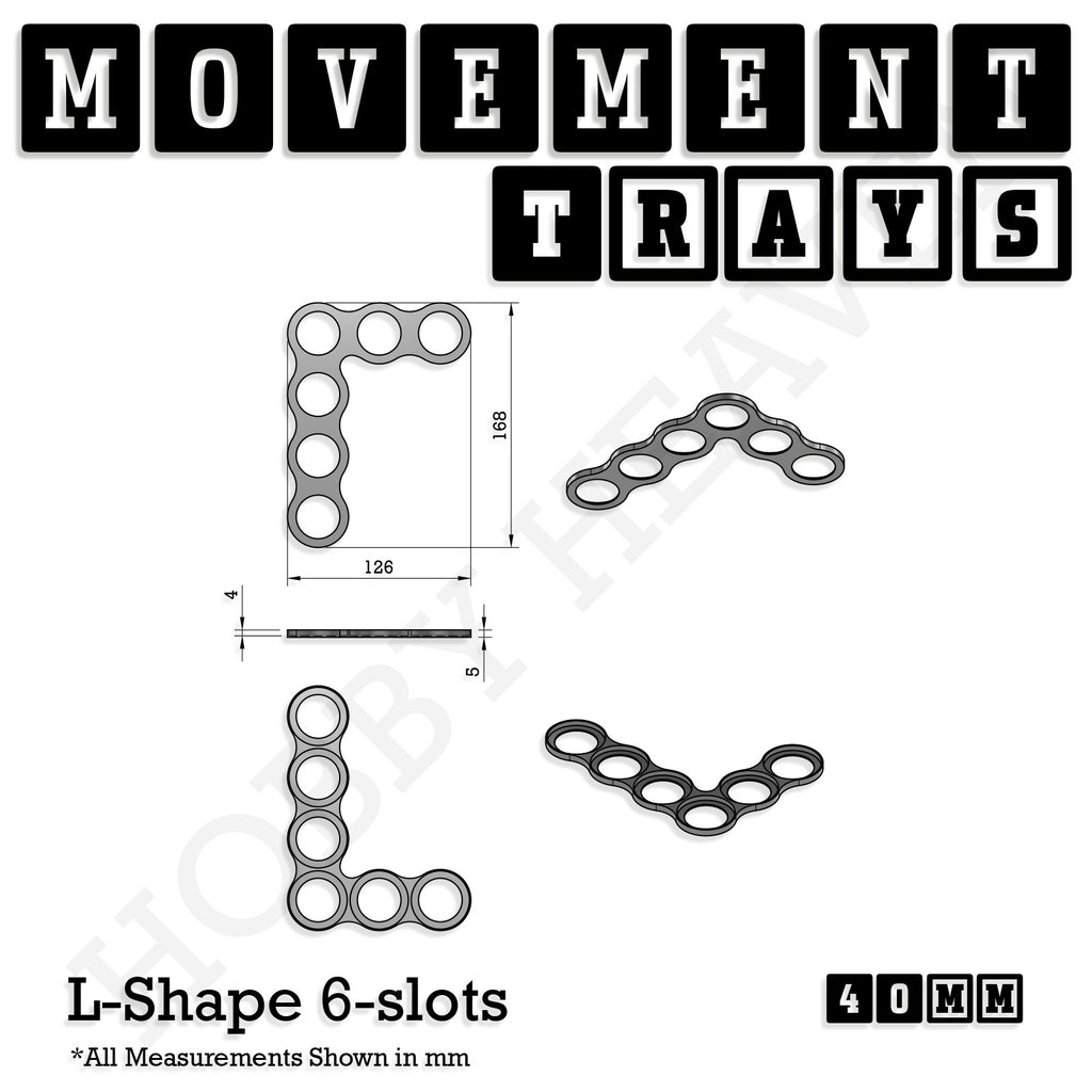 40mm Movement Trays for Miniatures | Tabletop Wargames Compatible | Full Range
