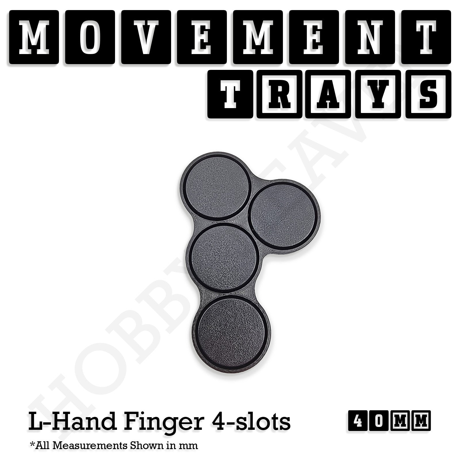 40mm Movement Trays for Miniatures | Tabletop Wargames Compatible | Full Range