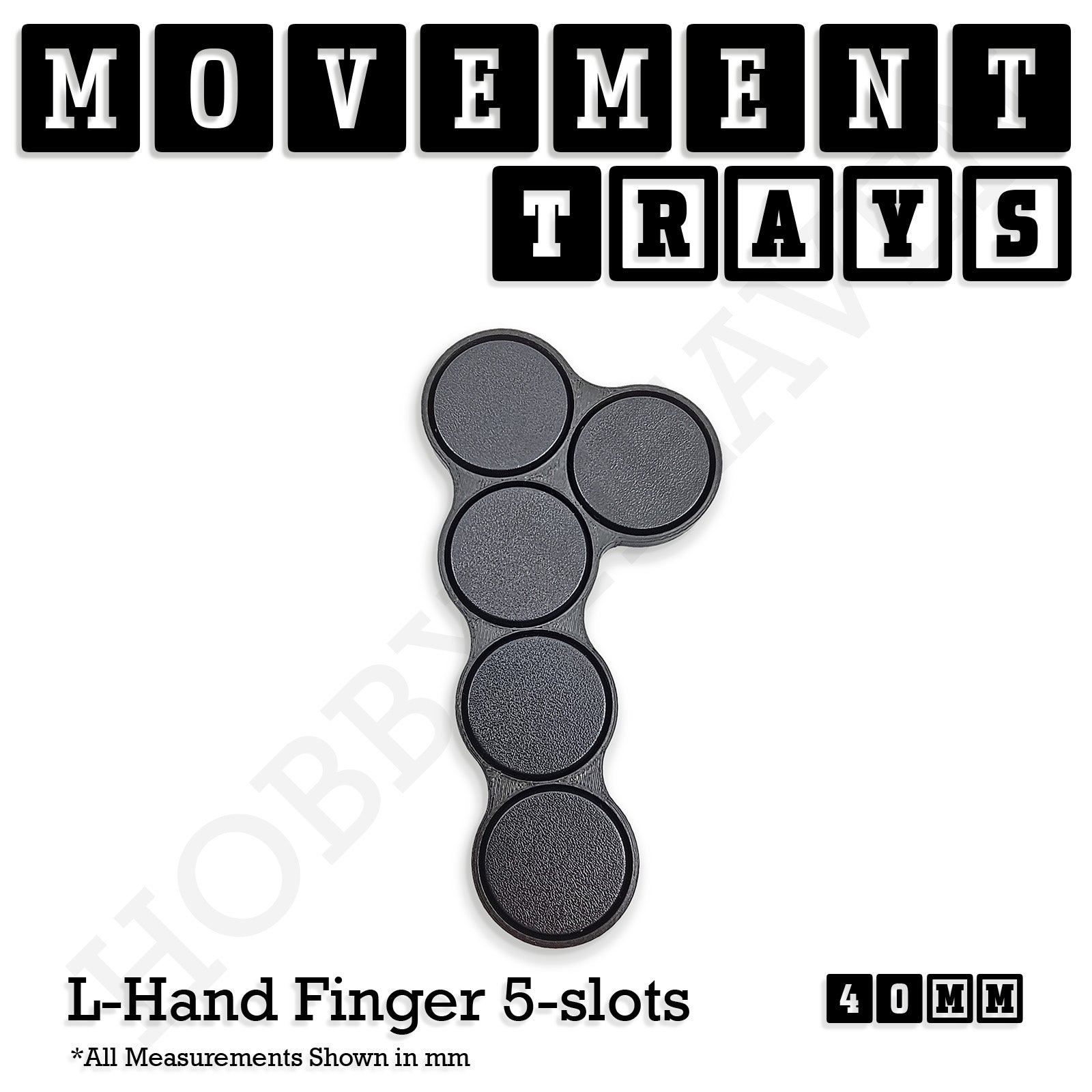 40mm Movement Trays for Miniatures | Tabletop Wargames Compatible | Full Range