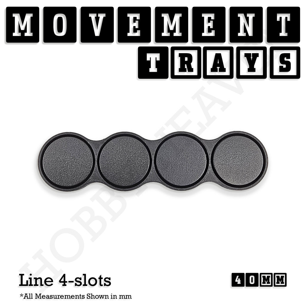 40mm Movement Trays for Miniatures | Tabletop Wargames Compatible | Full Range
