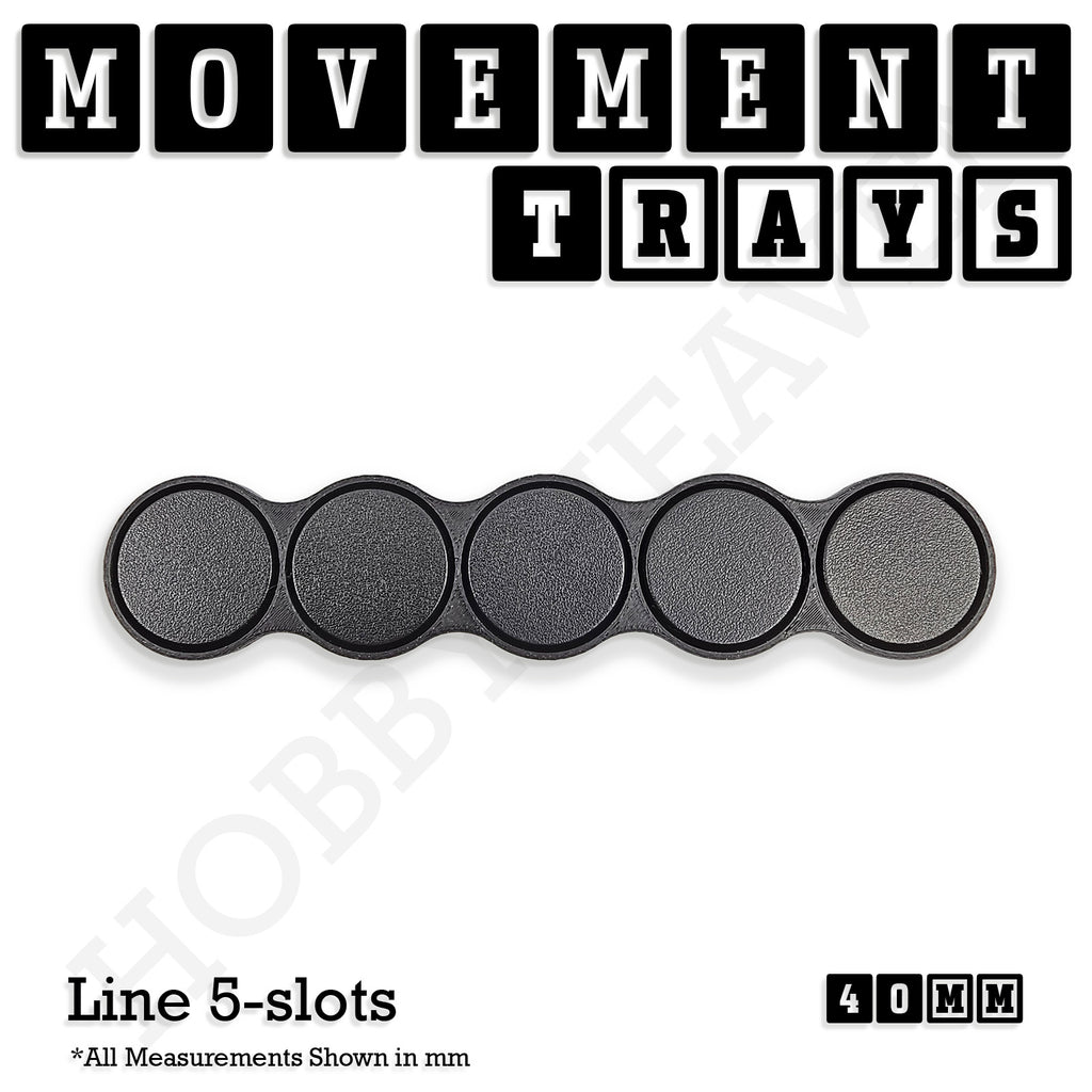 40mm Movement Trays for Miniatures | Tabletop Wargames Compatible | Full Range