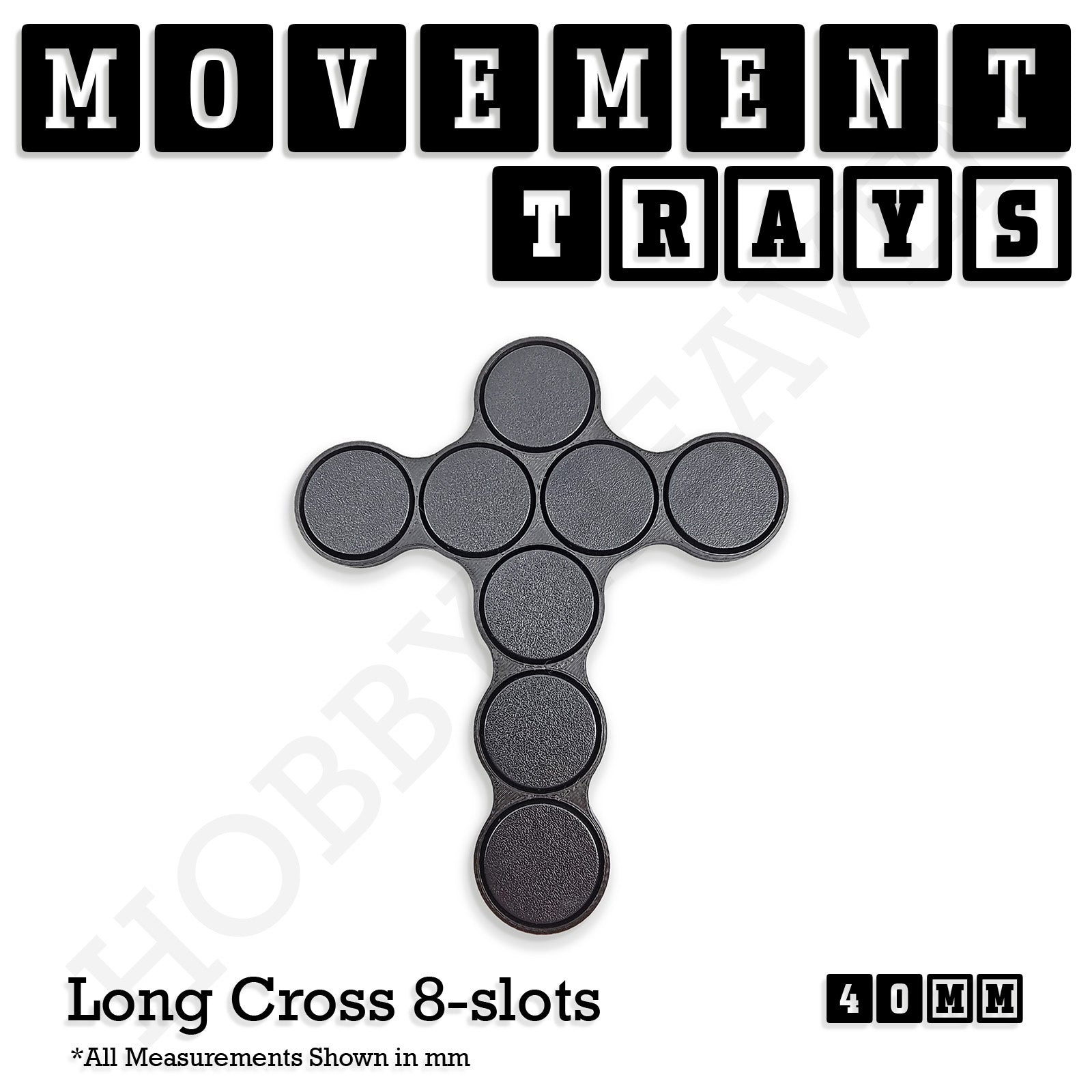 40mm Movement Trays for Miniatures | Tabletop Wargames Compatible | Full Range