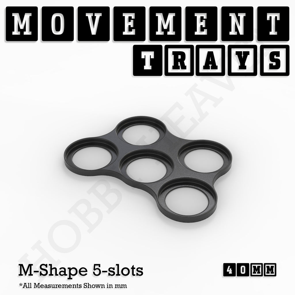40mm Movement Trays for Miniatures | Tabletop Wargames Compatible | Full Range