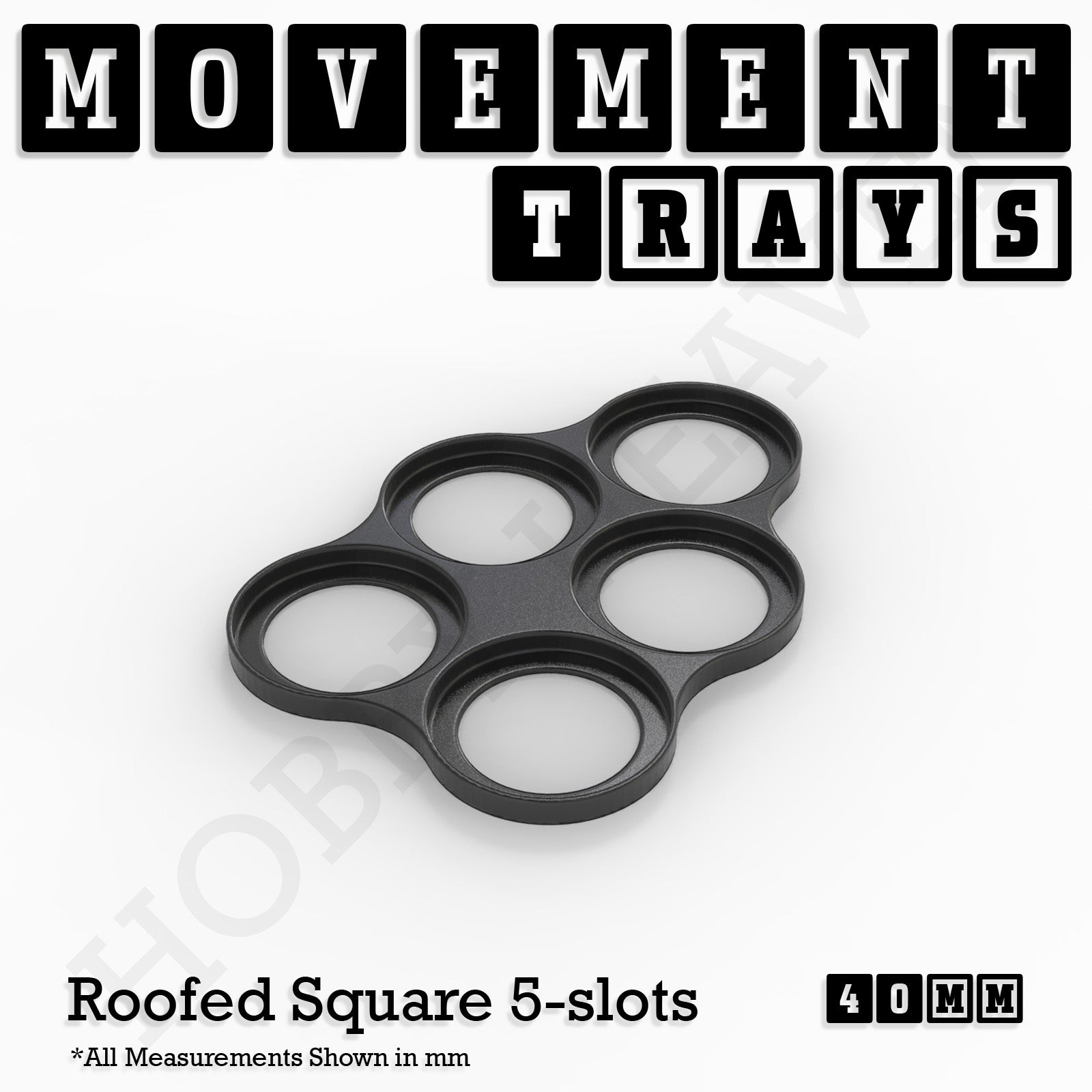 40mm Movement Trays for Miniatures | Tabletop Wargames Compatible | Full Range