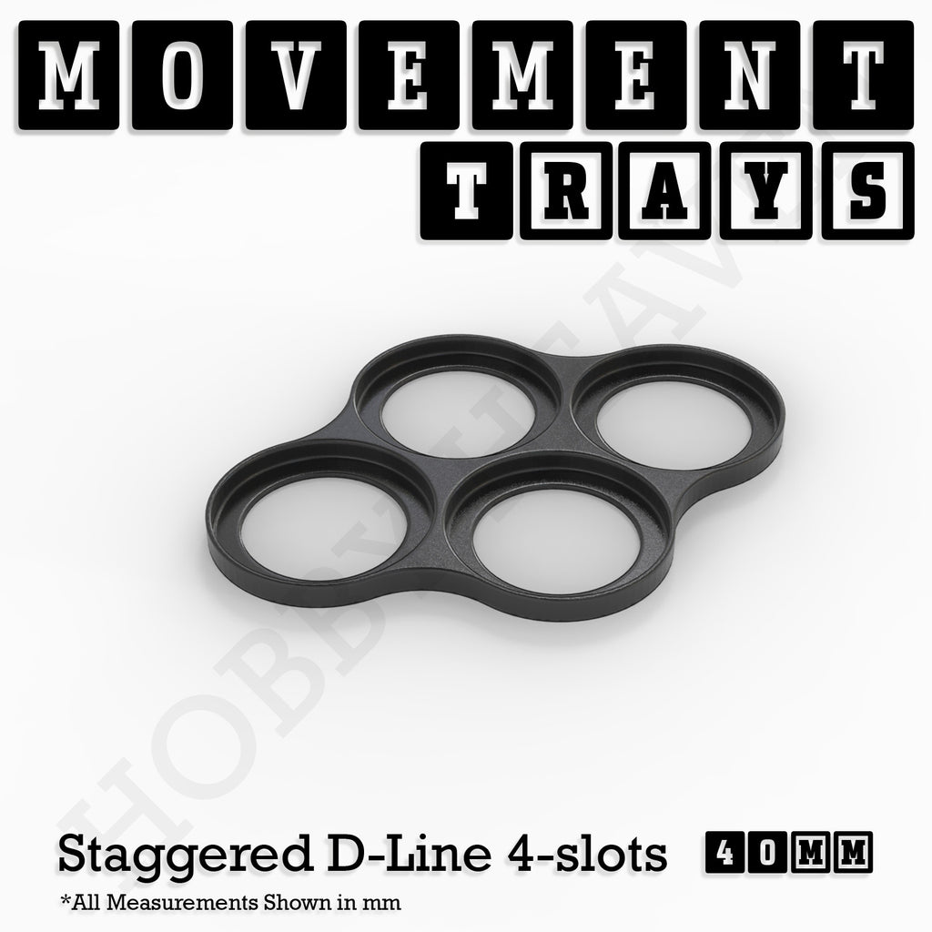 40mm Movement Trays for Miniatures | Tabletop Wargames Compatible | Full Range