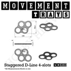 40mm Movement Trays for Miniatures | Tabletop Wargames Compatible | Full Range