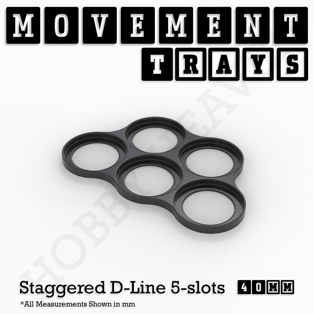 40mm Movement Trays for Miniatures | Tabletop Wargames Compatible | Full Range