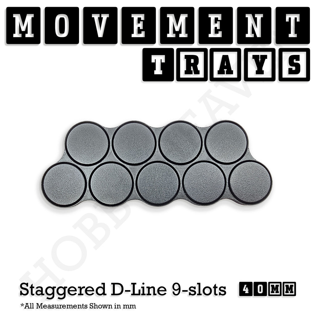 40mm Movement Trays for Miniatures | Tabletop Wargames Compatible | Full Range