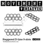 40mm Movement Trays for Miniatures | Tabletop Wargames Compatible | Full Range
