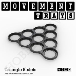 40mm Movement Trays for Tabletop Games | Warhammer Compatible | Full Range
