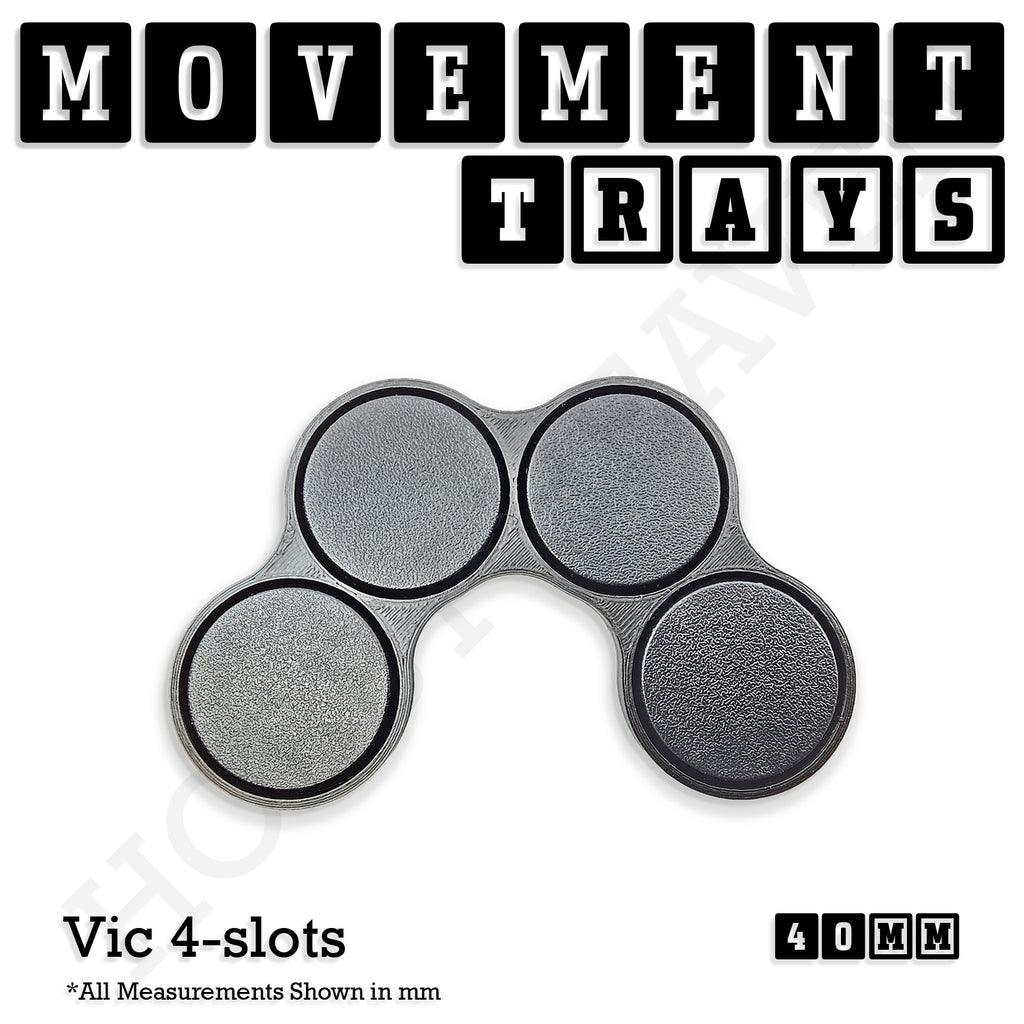 40mm Movement Trays for Miniatures | Tabletop Wargames Compatible | Full Range