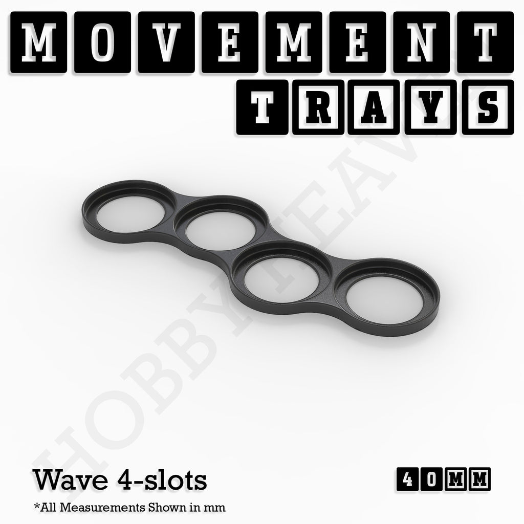 40mm Movement Trays for Miniatures | Tabletop Wargames Compatible | Full Range