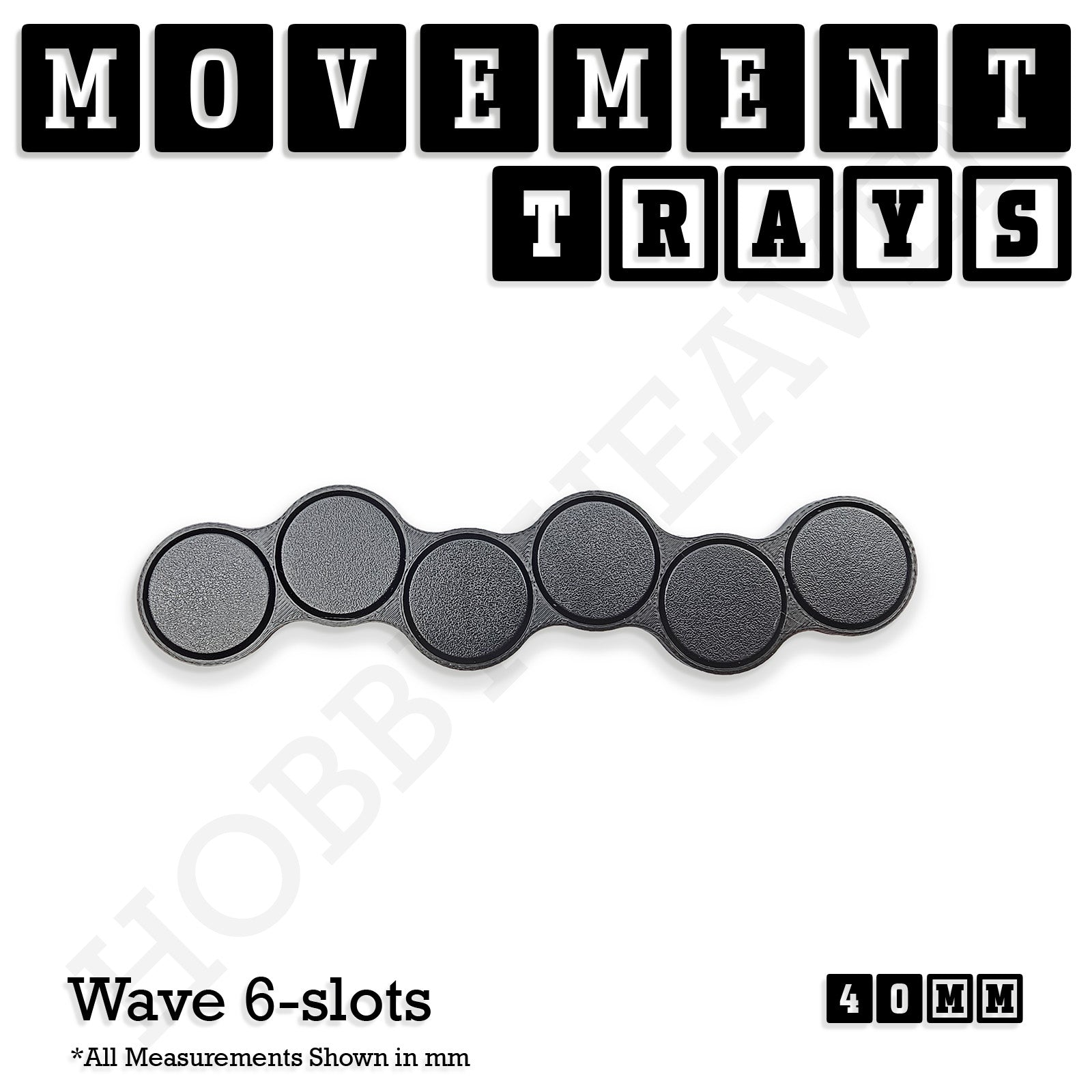 40mm Movement Trays for Miniatures | Tabletop Wargames Compatible | Full Range